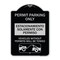 Signmission Permit Parking Estacionamiento Con Permiso. Vehicles w/o Permits Tow Alum, 24" x 18", BS-1824-23314 A-DES-BS-1824-23314 - alternate 1